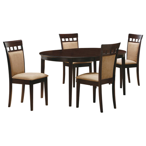 Gabriel 5-piece Extension Leaf Dining Table Set Cappuccino - California Furniture (Coachella, CA)