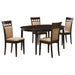 Gabriel 5-piece Extension Leaf Dining Table Set Cappuccino - California Furniture (Coachella, CA)