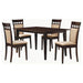Gabriel 5-piece Rectangular 59-inch Closed Back Dining Set Cappuccino - California Furniture (Coachella, CA)