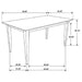 Gabriel 5-piece Rectangular 59-inch Closed Back Dining Set Cappuccino - California Furniture (Coachella, CA)