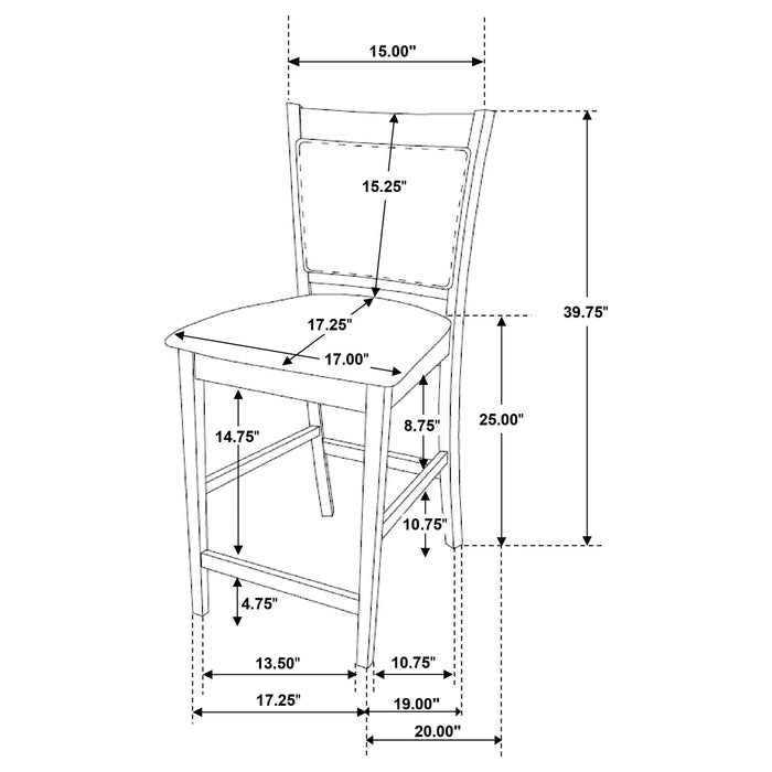 Jaden 5 Pc Counter Height Dining Sets - California Furniture (Coachella, CA)