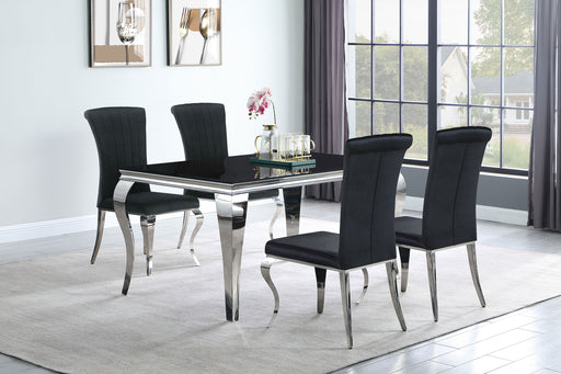 Carone 5 Pc Dining Sets Black - California Furniture (Coachella, CA)