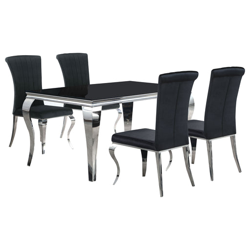 Carone 5 Pc Dining Sets Black - California Furniture (Coachella, CA)