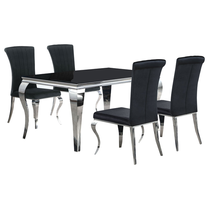 Carone 5 Pc Dining Sets Black - California Furniture (Coachella, CA)