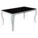 Carone Rectangular Dining Table Chrome and Black - California Furniture (Coachella, CA)