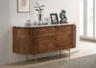 Ortega 4-door Marble Top Dining Sideboard Server White and Natural - California Furniture (Coachella, CA)