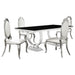 Antoine Rectangular Glass Top Dining Set Chrome - California Furniture (Coachella, CA)