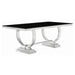 Antoine Rectangular Glass Top Dining Set Chrome - California Furniture (Coachella, CA)