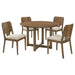 Crestmore 5-piece 46-inch Round Wood Dining Table Set Walnut - California Furniture (Coachella, CA)