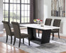 Sherry Rectangular Marble Top Dining Table set - California Furniture (Coachella, CA)