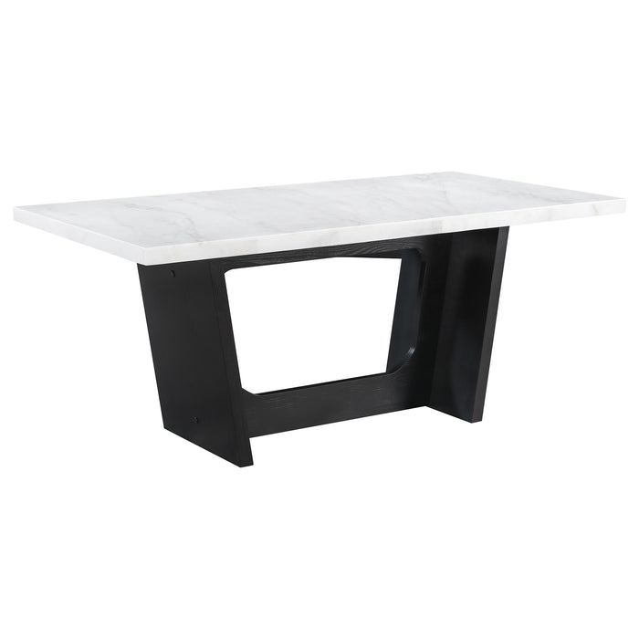Sherry Rectangular Marble Top Dining Table set - California Furniture (Coachella, CA)