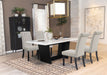 Sherry Rectangular Marble Top Dining Table set - California Furniture (Coachella, CA)
