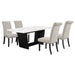 Sherry Rectangular Marble Top Dining Table set - California Furniture (Coachella, CA)