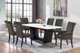 Sherry Rectangular Marble Top Dining Table set - California Furniture (Coachella, CA)