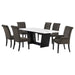 Sherry Rectangular Marble Top Dining Table set - California Furniture (Coachella, CA)