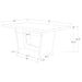 Sherry Rectangular Marble Top Dining Table set - California Furniture (Coachella, CA)