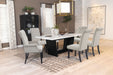 Sherry Rectangular Marble Top Dining Table set - California Furniture (Coachella, CA)