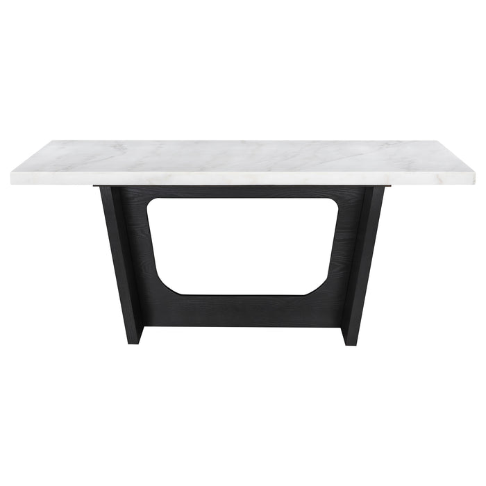 Sherry Rectangular Marble Top Dining Table set - California Furniture (Coachella, CA)