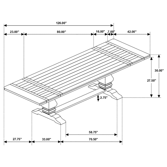 Florence Dining Tables - California Furniture (Coachella, CA)