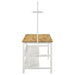 Edgeworth 3-piece Kitchen Island Counter Table Set White - California Furniture (Coachella, CA)