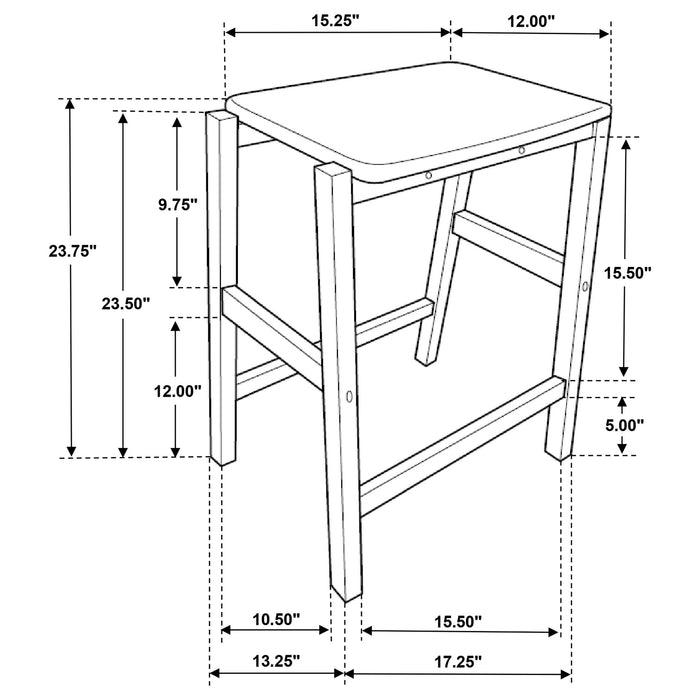 Edgeworth 3-piece Kitchen Island Counter Table Set White - California Furniture (Coachella, CA)