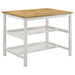 Edgeworth Kitchen Island Counter Table Brown and White - California Furniture (Coachella, CA)