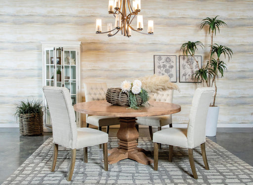 Florence 5-piece Round Dining Table Set Rustic Honey - California Furniture (Coachella, CA)