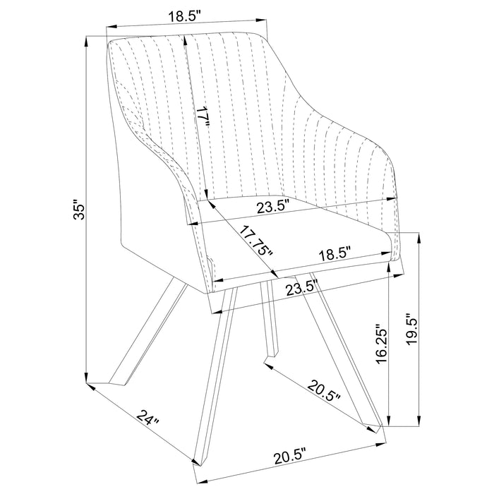 Arika Arm Chairs - California Furniture (Coachella, CA)