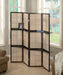 Iggy 4-panel Folding Screen with Removable Shelves Tan and Cappuccino - California Furniture (Coachella, CA)