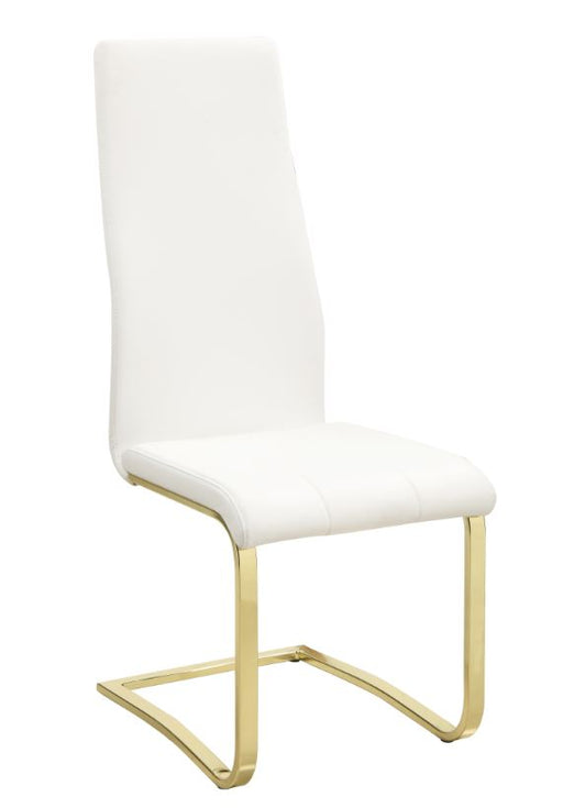 Montclair Side Chairs White and Rustic Brass (Set of 4) - California Furniture (Coachella, CA)