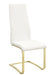 Montclair Side Chairs White and Rustic Brass (Set of 4) - California Furniture (Coachella, CA)