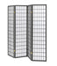 Roberto 4-panel Folding Screen Dark Grey and White - California Furniture (Coachella, CA)