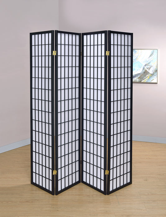 Roberto 4-panel Folding Screen Black and White - California Furniture (Coachella, CA)