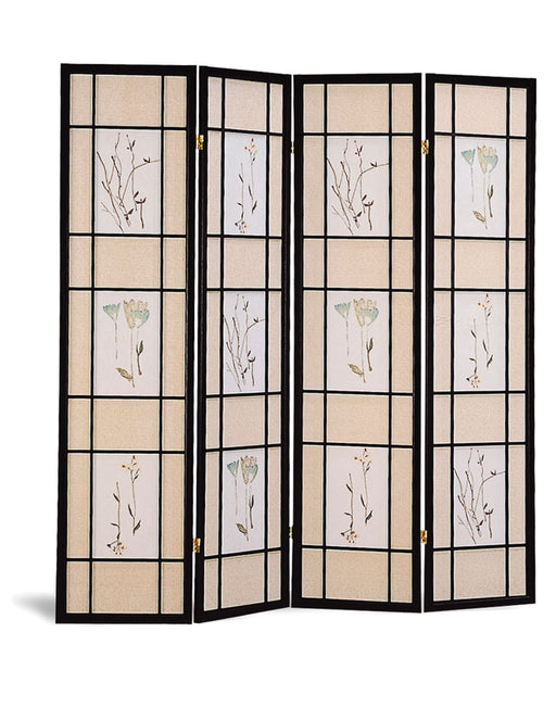Catabella 4-panel Floral Print Folding Screen Multi-color - California Furniture (Coachella, CA)