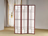 Katerina 3-panel Folding Floor Screen White and Cherry - California Furniture (Coachella, CA)