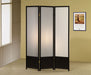Calix 3-panel Folding Floor Screen Translucent and Black - California Furniture (Coachella, CA)