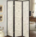 Felice 3-panel French Script Print Folding Screen Espresso - California Furniture (Coachella, CA)