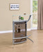 Dallas 2-shelf Home Bar Silver and Frosted Glass - California Furniture (Coachella, CA)