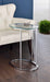 Kyle Oval Snack Table Chrome and Clear - California Furniture (Coachella, CA)