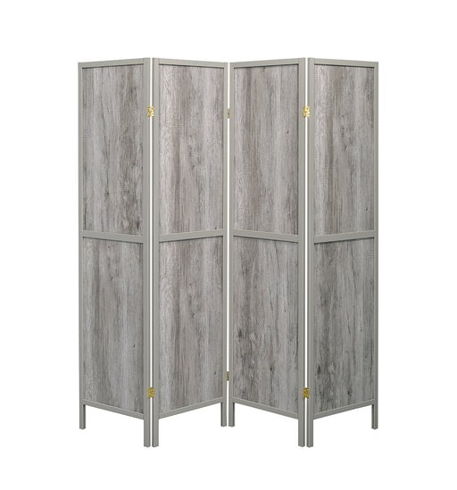 Deepika 4-panel Folding Screen Grey Driftwood - California Furniture (Coachella, CA)