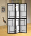 Damis 3-panel Folding Floor Screen Black and White - California Furniture (Coachella, CA)