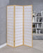 Carrie 3-panel Folding Screen Natural and White - California Furniture (Coachella, CA)