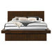 Jessica Eastern King & Queen Platform Bed with Rail Seating Cappuccino - California Furniture (Coachella, CA)