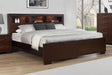 Jessica California King, E.king, & Queen Bed with Storage Headboard Cappuccino - California Furniture (Coachella, CA)