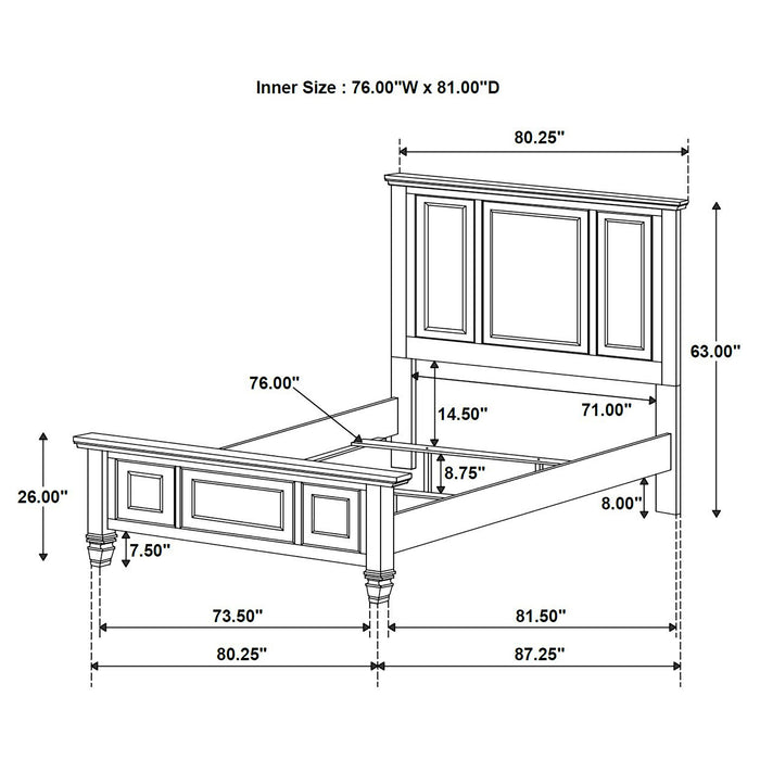 Sandy Beach 4 & 5 Piece Pc Bedroom Set Cal.King & E.King - California Furniture (Coachella, CA)