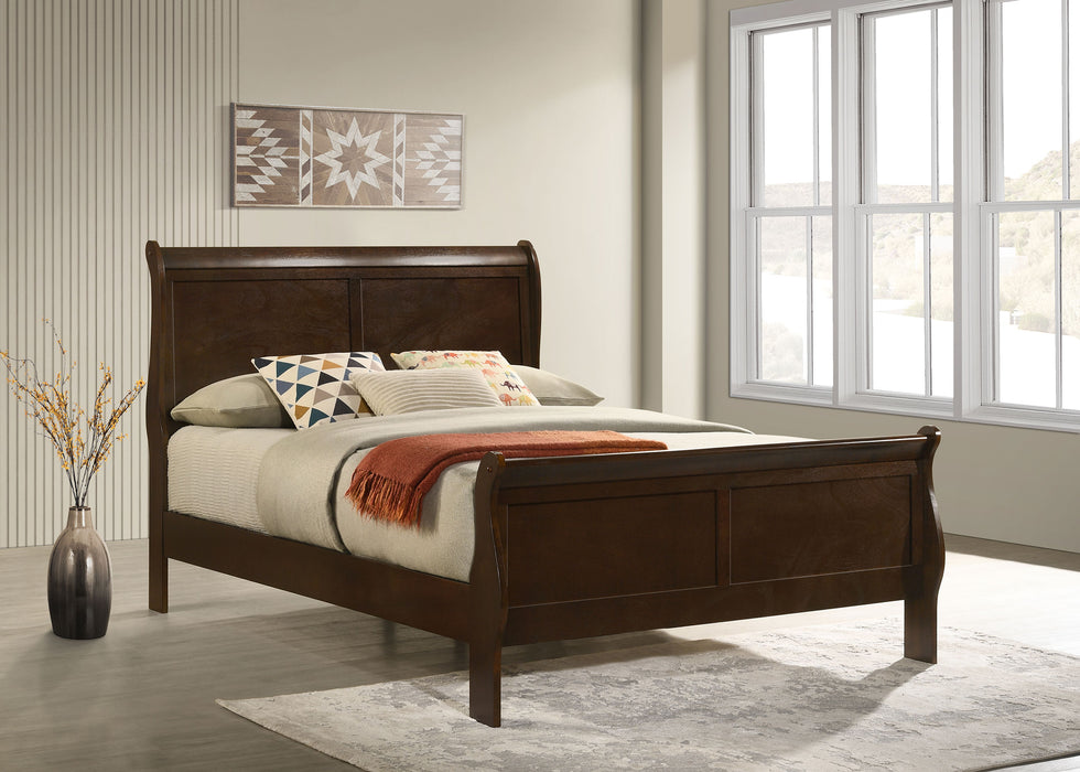 Louis Philippe Sleigh Panel Bed - California Furniture (Coachella, CA)