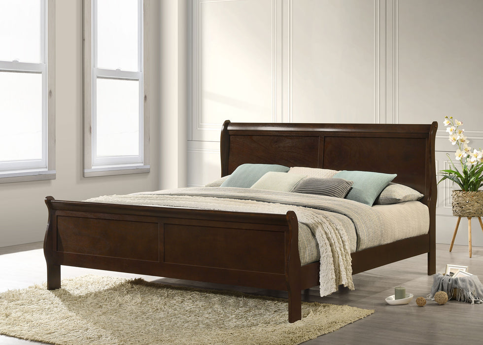 Louis Philippe Sleigh Panel Bed - California Furniture (Coachella, CA)