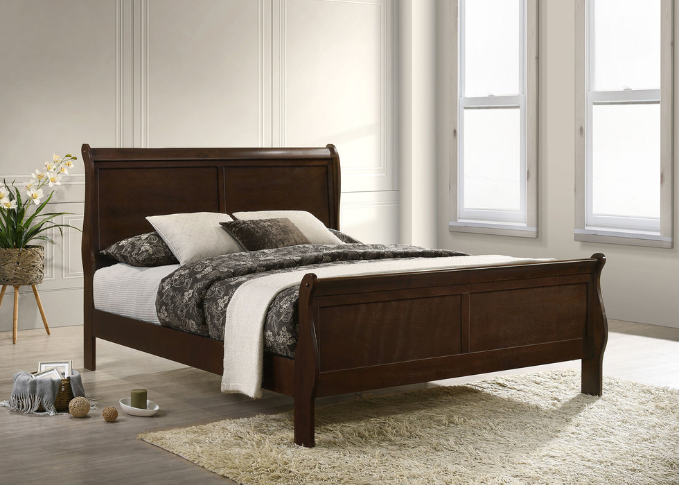 Louis Philippe Sleigh Panel Bed - California Furniture (Coachella, CA)
