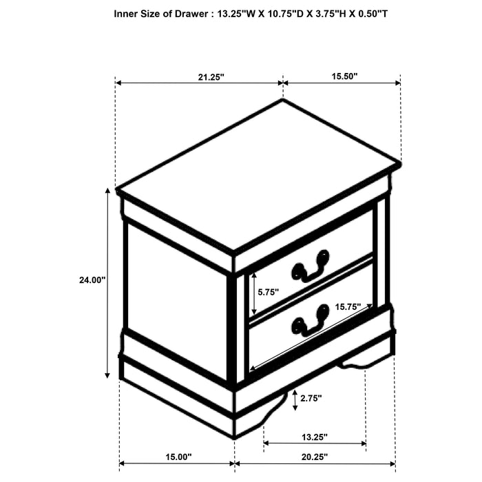 Louis Philippe Nightstands - California Furniture (Coachella, CA)