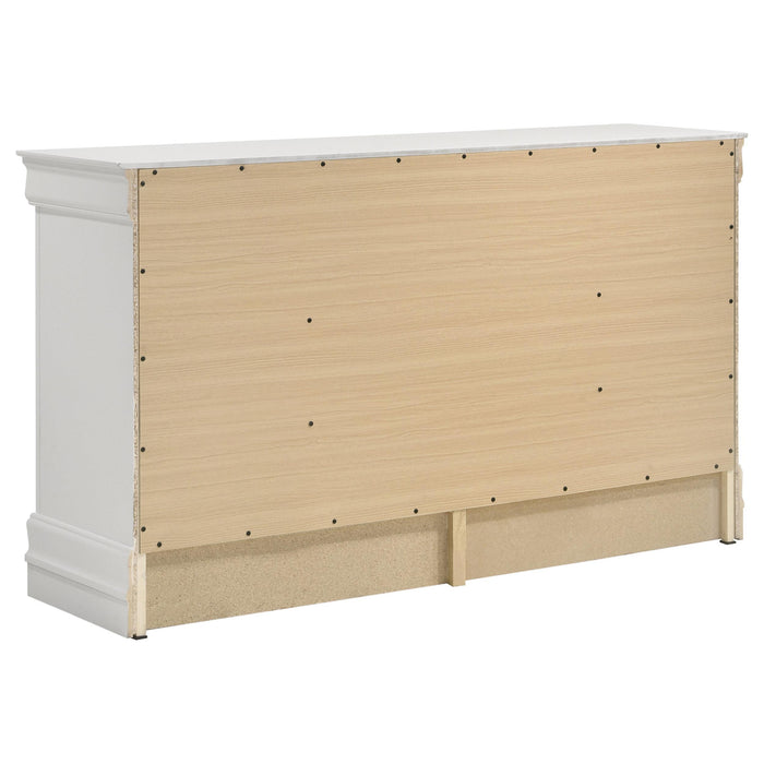 Louis Philippe 6-drawer Dresser White - California Furniture (Coachella, CA)
